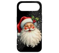 Jolly Santa Claus Face, Holly & Sparkles - Festive Christmas Coque pour iPhone Air