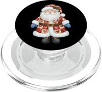 Jolly Santa Claus Manteau Patchwork de Noël PopSockets PopGrip pour MagSafe