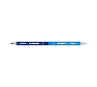 Jolly Superstick Crazy - Lot de 12 Crayons de Couleur hexagonaux - Double Pointe - Incassable - Non Toxique - Mine Extra épaisse - Bleu foncé - Bleu Clair