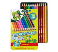 JOLLY Superstick DELTA, Crayons de couleur triangulaires Résistants aux enfant