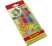JOLLY Supersticks Crazy crayons de couleur assortis, 12 pcs.