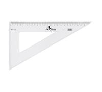 JOLLY Triangle Géométrique 60° 25cm Transparent Stable en Plastique pour Ecole Dessin Technique Géométrie Dessin, Messe, Enseignement