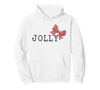 Jolly with A Red Stripe Bow Subtil Christmas Holiday Sweat à Capuche