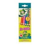 JOLLY X-BIG Crayons de couleur, 6 crayons de couleur extra-épais, extrêmement résistants à la casse et durables, non toxiques, 6 pièces dans un étui en carton