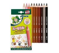 JOLLY X-Big Haut Couleurs Set,10 couleurs, crayons de couleur épais, crayons de couleur école 1ère classe, crayons de couleur pour enfants, crayons, résistant à la casse, jumbo-size, couleurs intenses