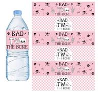 Jollyboom Bad Two The Bone Lot de 52 étiquettes autocollantes pour bouteille d'eau pour fille de 2 ans, musique rock and roll