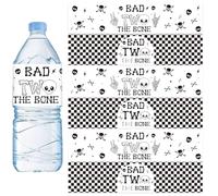 Jollyboom Bad Two the Bone Lot de 52 étiquettes autocollantes pour bouteille d'eau pour garçon de 2 ans, musique rock and roll