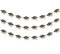 Jollyboom Lot de 3 décorations florales de fête de remise de diplôme pour fille, chapeaux floraux de félicitations pour diplômés 2026, bannières pour We Are So Proud of You Classe of 2026 Rose Cap