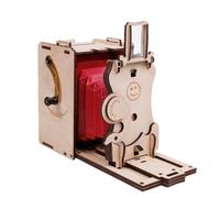 JollyLook Mini caméra instantanée à sténopé prémontée, bois naturel