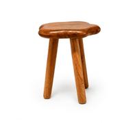 JOLLYMER Table d'appoint en teck massif, table d'appoint en bois de 40,6 cm