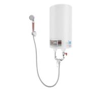 Jolre Chauffe-eau électrique 2000 W, chauffe-eau de 50 litres, réservoir mural, chaudière, bouilloire, LED et thermomètre, avec unité de douche et protection contre les fuites.