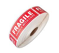 Jolsaawie 1 rouleau de 500 pièces Fragile - Poignée fragile avec étiquettes d'entretien - Pour déménagement, expédition, envoi