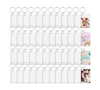 Jolsaawie 180 Porte-CléS par Sublimation en Vrac, Blancs DéCoratifs par Sublimation par Transfert de Chaleur Double Face, AdaptéS au Bricolage