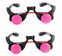 Jolsaawie 2 Pièces Halloween Horreur Rouge Lunettes Accessoires Drôle Personnalité Effrayant Horreur Lunettes Partie Yeux Délicats Cosplay Prop Glow