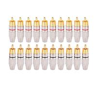 Jolsaawie 20 pièces Plug Audio Video Câble de verrouillage Connecteur plaqué