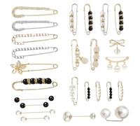 Jolsaawie 25 Broches en Perles pour Vêtements de Femme, Pull, Châle, Cardigan, Robe, Jupe