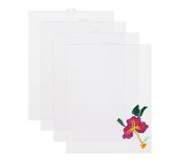 Jolsaawie 4 Feuilles de Toile en Plastique 7 Fils, pour les Yeux pour la Broderie, L'Artisanat en Acrylique, les Projets de Tricot et de Crochet