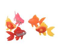 Jolsaawie 5pcs Ornement en Plastique Artificielle des Poissons d'aquarium-Poisson Rouge
