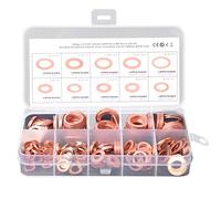 Jolsaawie Assortiment de 200 rondelles métriques en cuivre - 9 tailles M5 M6 M8 M10 M12 M14