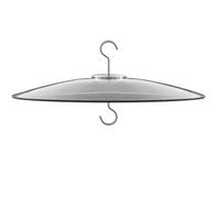 Jolsaawie DéFlecteur D'éCureuil en Verre pour Poteau de Mangeoire à Oiseaux - Crochets de/Suspension au Poteau - Grande Protection Contre Les IntempéRies Transparente de 33 Cm