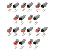 Jolsaawie Deutsch DT Connecteur électrique étanche à 2 broches, DT06-2S DT04-2P, prise de capteur de température d'air d'entrée avec bornes rondes