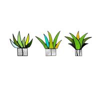 Jolsaawie Insert attrape-soleil imitation plante attrape-soleil Décoration de la maison Artisanat Jardin cour Décoration extérieure Vert