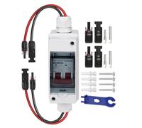 Jolsaawie Interrupteur solaire photovoltaïque PV Combiner Box 400 V DC Disjoncteur IP65 étanche 25 A