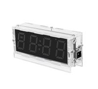 Jolsaawie Kit D'Horloge Numérique Colorée RVB à Faire Soi-Même, Affichage de la Température, Alarme, Projet de Soudure, Apprentissage, Pratique, Kit Électronique de Soudure