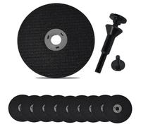 Jolsaawie Lot de 10 roues de découpe de 7,6 cm avec kit de mandrin de 0,6 cm, disques de coupe avec trou d'arbre de 9,5 mm + 1 mandrin