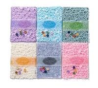 Jolsaawie Lot de 156 feuilles de papier texturé pour scrapbooking, lot de 6 feuilles de papier décoratif et tissu en maille assorti, 9 x 14 cm