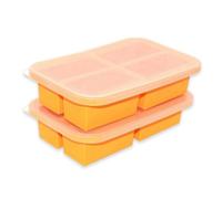 Jolsaawie Lot de 2 plateaux de congélation en silicone avec couvercle, plateau de congélation en silicone facile à démouler, moules de congélation alimentaires, congeler et stocker la soupe