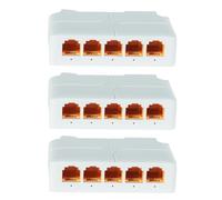 Jolsaawie Lot de 3 rallonges PoE Gigabit 5 ports 100/1000 Mbps 1 entrée 4 sorties PoE Rail DIN pour caméra PoE 48 V sans fil AP CCTV
