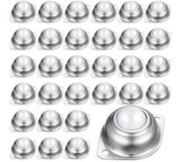 Jolsaawie Lot de 30 roulements à billes rondes en acier au carbone pour système de transmission de support de rouleau de convoyeur 1,6 cm