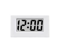 Jolsaawie Mini horloge triangulaire à écran LED Lectronic - Réveil numérique - Horloge de bureau pour la maison, le bureau, la chambre à coucher - Blanc