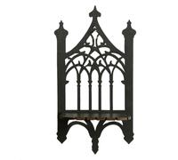 Jolsaawie Noir en Bois Gothique Clôture Type Étagère Murale Simple Ameublement Chambre Décoration Étagère