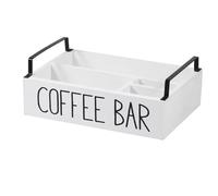Jolsaawie Organisateur de Station de Café en Bois - Accessoires de Bar à Café, Support de Dosettes de Café, Panier de Rangement pour Bar à Café à Domicile B