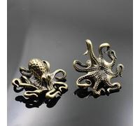 Jolsaawie Poulpe en Cuivre DéCor à Antique Cuivre Figurines d'animaux Miniatures Bureau Ornement Accessoires Table Thé Animaux Artisanat