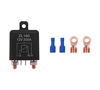 Jolsaawie Relais 12 V 200 A pour voiture, camion, voiture, bateau, voiture - Charge fractionnée ZL180 avec empreinte à 2 broches + 2 bornes - [1 ensemble]