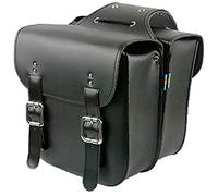 Jolsaawie Sacoche de vélo rétro en cuir pour porte-bagages arrière robuste pour selle de vélo rétro, noir
