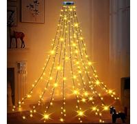 Joltix Guirlande Lumineuse Sapin Noël,2M 200LED Arbre Noel,8 Modes 8 Chaîne Légère Anneau Lumineux, Décoration pour Fêtes de Noël, Mariages, Anniversaires