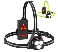 Joltix Lampe de Course à Pied, Lampe Réglable à 120° Pectorale Running avec LED, Rechargeable USB, 500 Lumens, Éclairage Étanche pour Course avec Bandes Réfléchissantes pour Jogging Randonnée