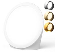 Joltix Lampe de Jour 10000 Lux, Lampe Lumière Soleil avec 3 Couleurs Blanc, 6 Minuteurs, 5 Intensités Lumineuses Réglable, Lumière Solaire Sans UV Pour la Maison et le Bureau