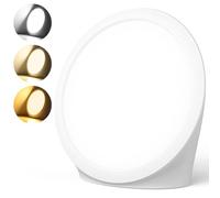 Lampe de luminothérapie 10 000 lux,simulation de la lumière du jour avec 3 couleurs de lumière,6 minuteries,5 intensités lumineuses réglables et fonction mémoire,sans UV