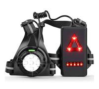 Joltix Lampe Pectorale Running 5 LEDs, 500 Lumens Lampe Running avec USB Recharge, Lumière pour Courir à Pied Étanche avec Bande Réfléchissante, Eclairage Torse Super Lumineux et Léger pour Course