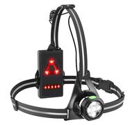 Joltix Lampe Pectorale Running 5 LEDs, Éclairage pour Course avec USB Recharge, Lumiere pour Courir Étanche avec Bande Réfléchissante, Super Lumineux et Léger pour Course