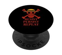 Joly Roger. Résister. Persister. Répéter. PopSockets PopGrip Adhésif