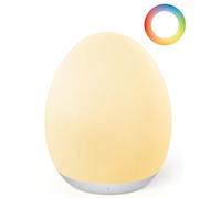 JolyWell Veilleuse Bébé, 8 Modes De Changement De Couleur, Dimmable, Rechargeable, Minuterie D'une Heure, Contrôle Tactile