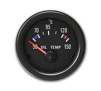 JOM Car Parts & Car Hifi GmbH 21118V Manomètre, température d'huile (50~150°C), Noir, Ø52mm