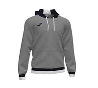Joma 3XL Veste à Capuche Confort II, Unisexe-Adulte, Gris Melange-Noir