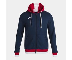 Joma 6XS Veste à Capuche Confort II, Unisexe, Adulte, Bleu Marine/Rouge
